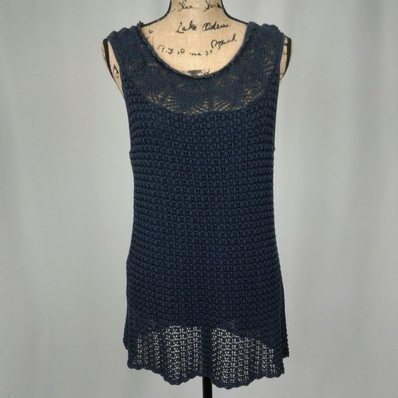 Emma James Tops - 📌 Emma James blue  crochet tank 2x